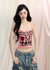 Short suspender T-shirt